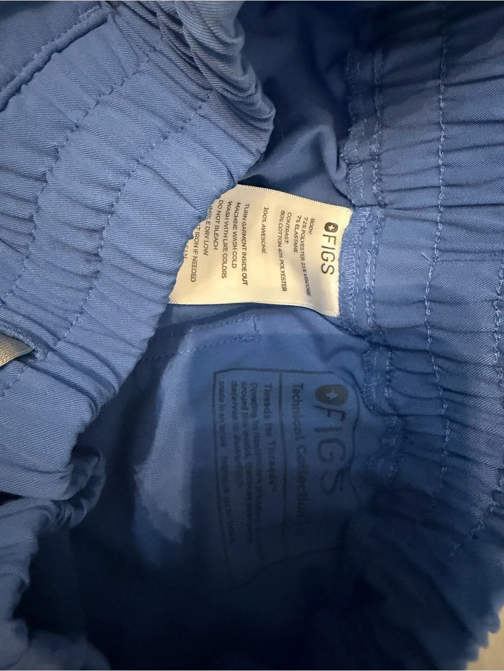 Figs Zamora Jogger Technical Collection Ceil Blue Scrub pants sz small
